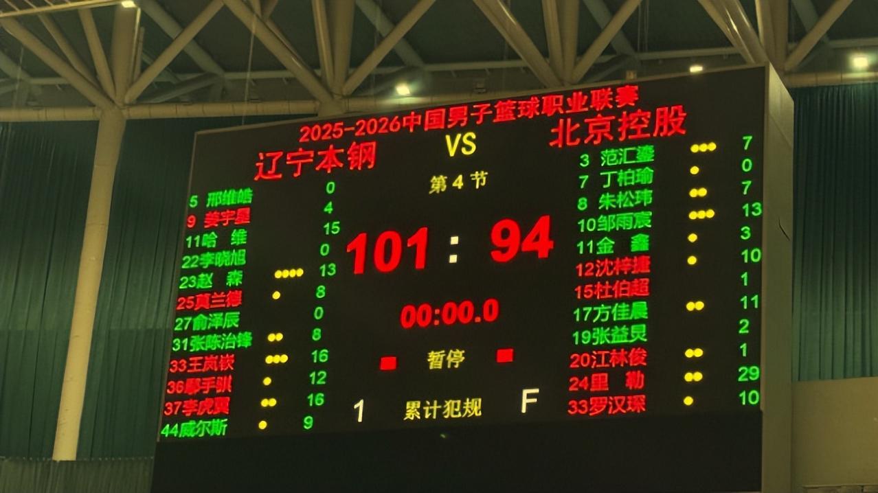 开云官网-赵继伟作壁上观！哈维首秀15分,布罗金顿现场学习,辽篮101:94北控