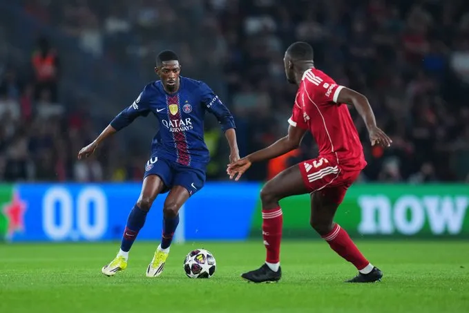 登贝莱vs利物浦数据：3射1正，1次错失绝佳机会，5关键传球